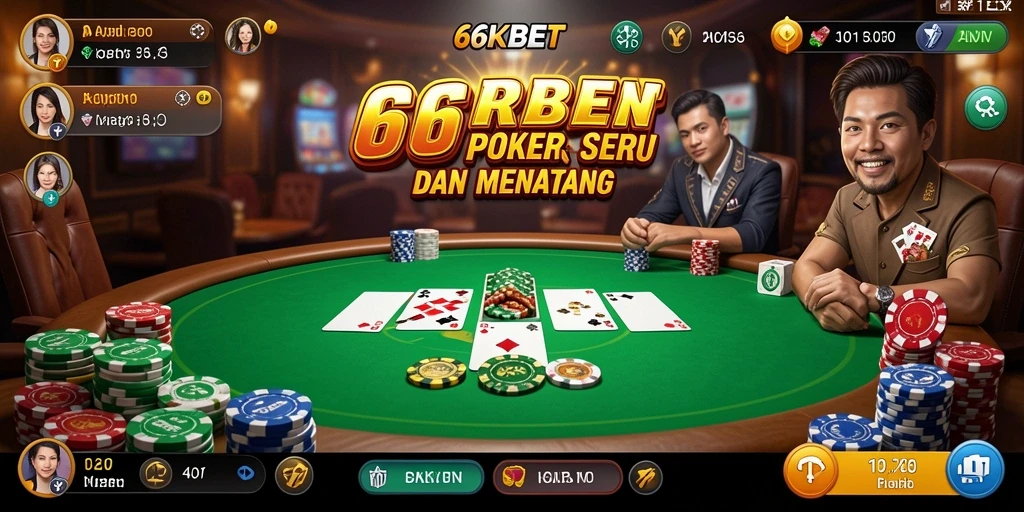 Tangkapan layar dari gameplay seru di 66KBET saat bermain Poker.