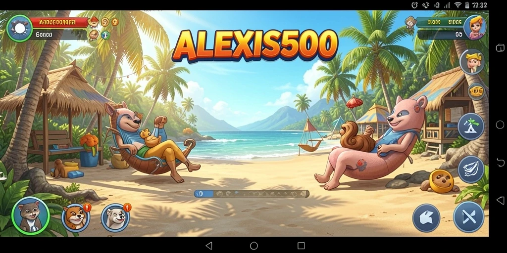 Tampilan gameplay ALEXIS500 yang menyenangkan dan interaktif.