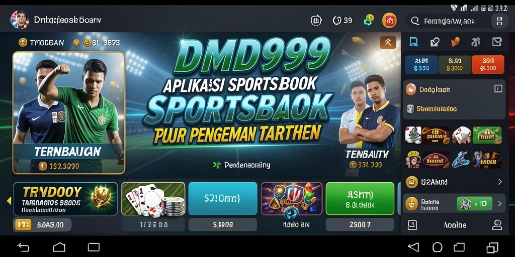 Tampilan utama gameplay DMD999 dengan berbagai pilihan taruhan olahraga.
