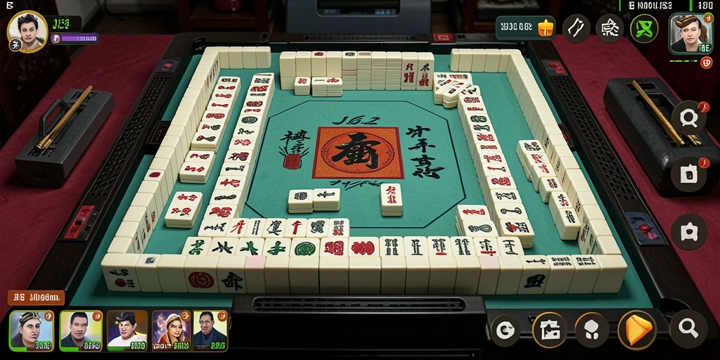 Screenshot gameplay JJ62 yang menunjukkan pengalaman bermain Mahjong yang mengasyikkan.