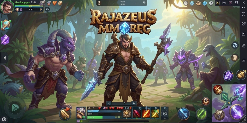 Tampilan gameplay <strong>RAJAZEUS</strong> yang mengesankan di dunia MMORPG.