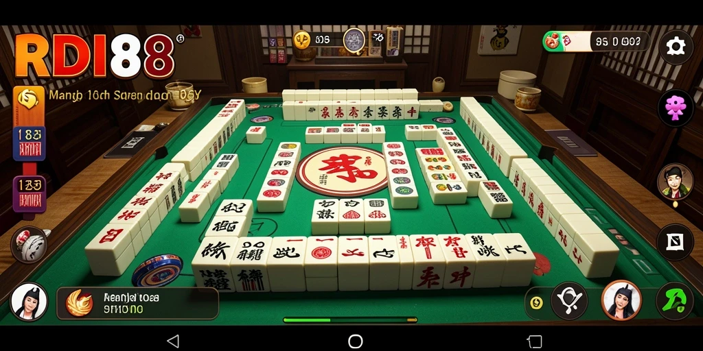 Tampilan gameplay seru RDI88 dengan tampilan grafik Mahjong yang menawan.