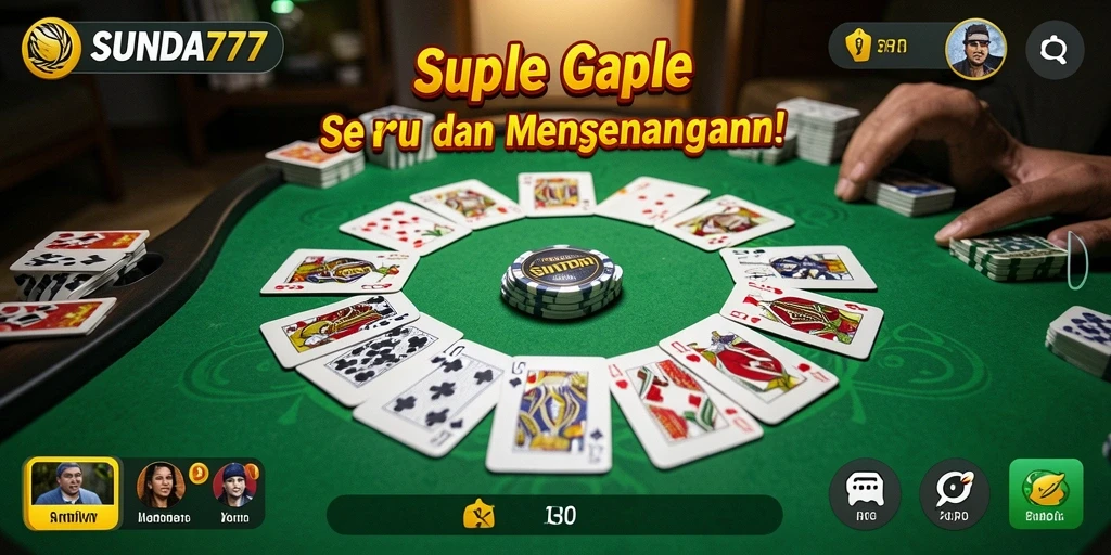 Tampilan gameplay SERU di SUNDA777 saat bermain Gaple.